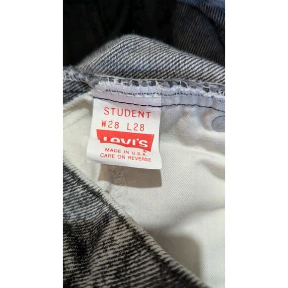 1980’s Vtg Levi’s 718 Black Tab Student Fit Straight Leg Jeans 28x28 Acid Wash W - Picture 6 of 11